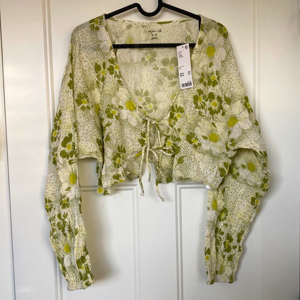 Urban Outfitters Alice Tie-Front Long Sleeve